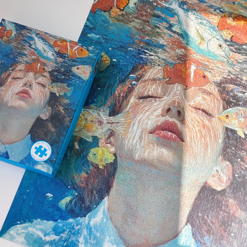 1000pcs Girl And Fish Jigsaw Puzzle