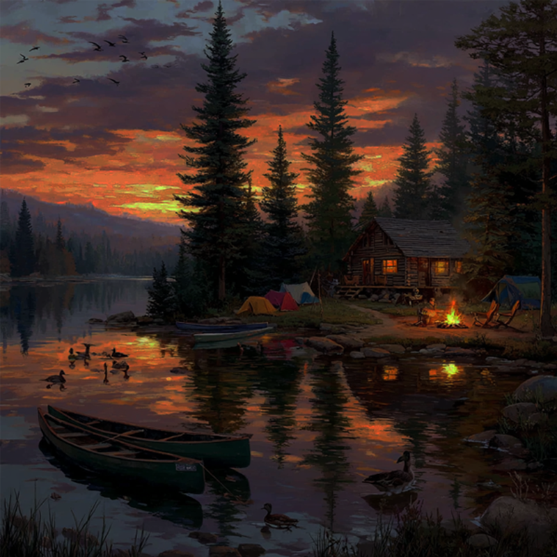 Light up Puzzle – Canoe Lake (1000-Piece)