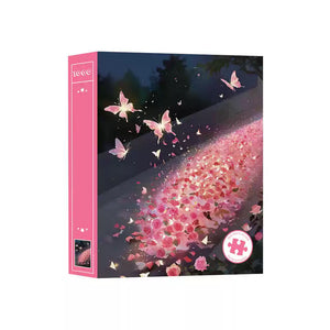 1000pcs Pink Butterfly Puzzle