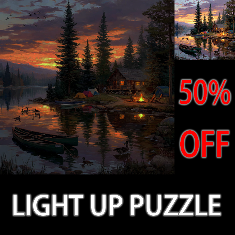 Light up Puzzle – Canoe Lake (1000-Piece)